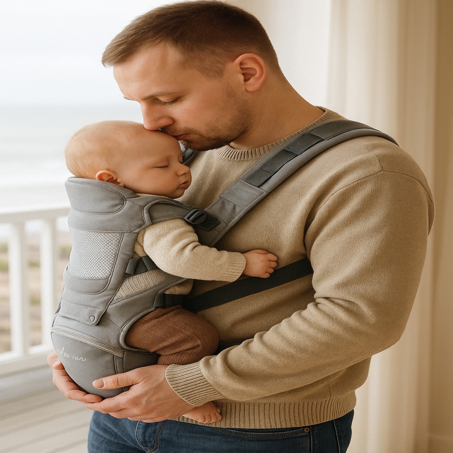 Nosidełko Ergonomiczne Bebevia™ Twoje dziecko blisko serca, Twoje ręce wolne